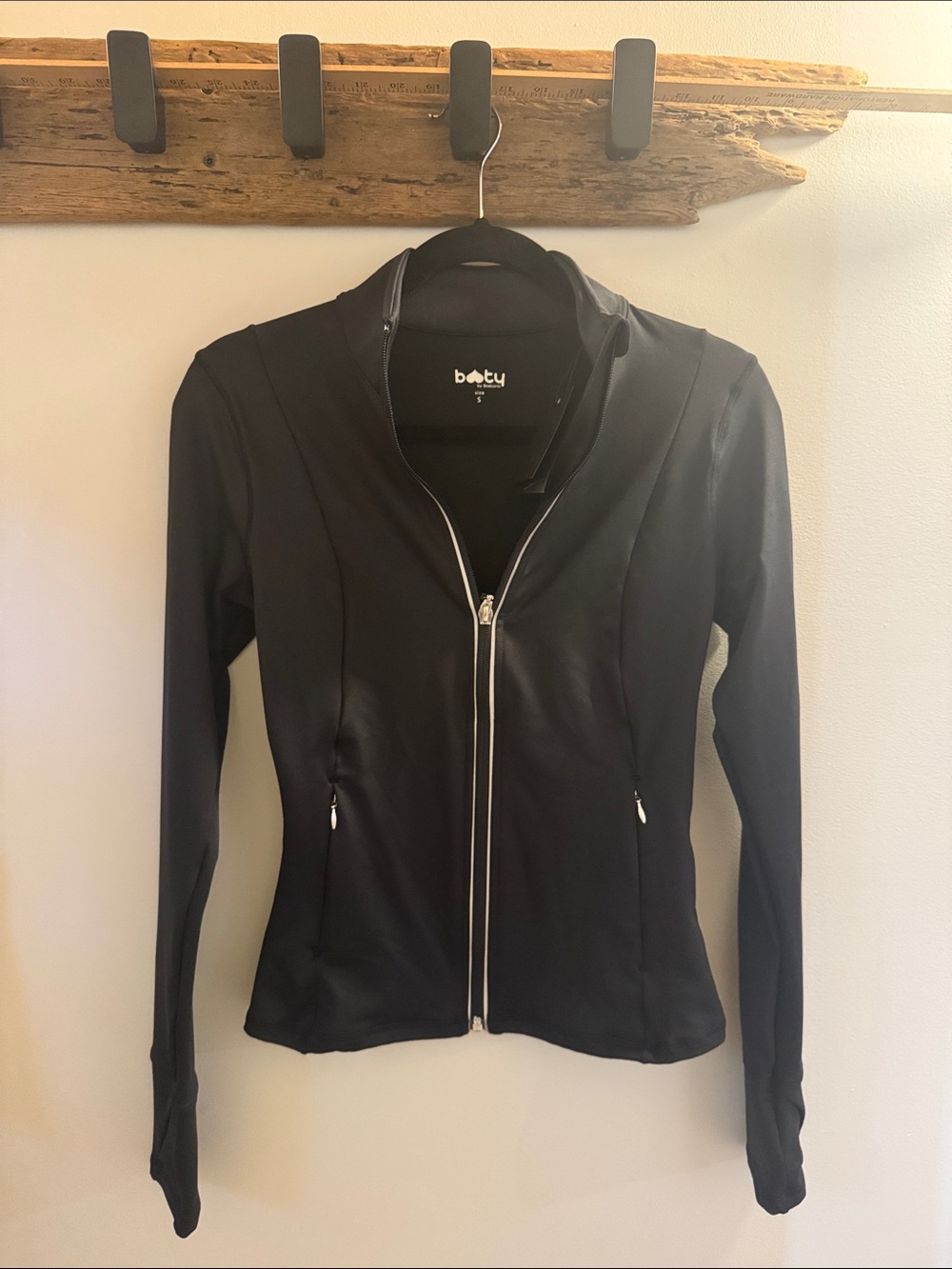 NWT Booty by Brabants Black FORMFIT REFLECTIVE CONTOUR ZIP jacket S